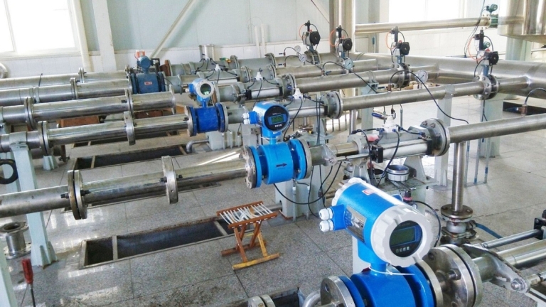 Calibration area of Electromagnetic flow meter