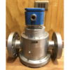 Side view of HGLC Oval Gear Flow Meter is configured with digital indicator